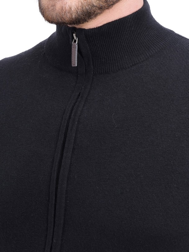 C&Jo Long Sleeve Zipped High Neck Cardigan