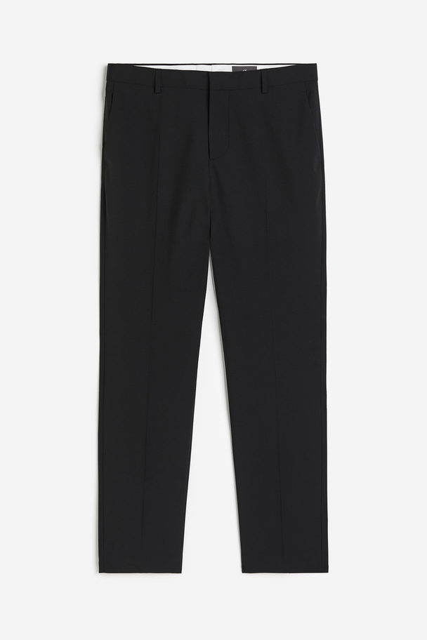 H&M Anzughose aus Wollmix in Slim Fit Schwarz