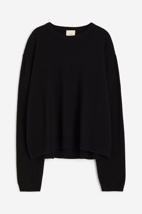 H&M Feinstrick-Kaschmirpullover Schwarz