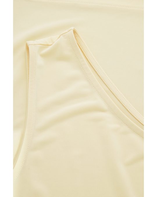 COS One-shoulder Top Light Yellow