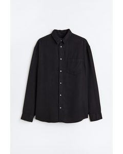 Relaxed Fit Lyocell Shirt Black