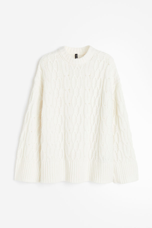 H&M Cable-knit Jumper Cream