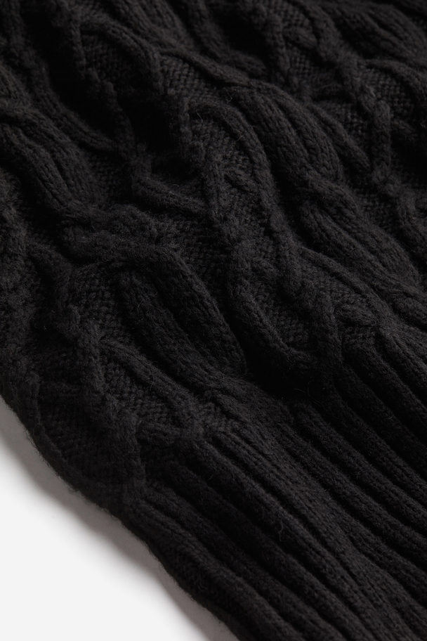 H&M Cable-knit Jumper Black