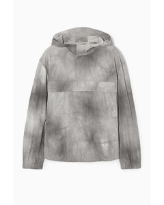 Tie-dye Print Packable Windbreaker Grey / Tie-dye Print