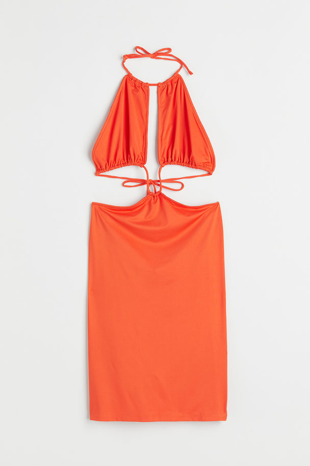 H&M H&m+ Cut Out-klänning Orange