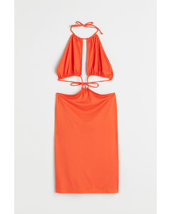H&m+ Cut Out-kjole Orange
