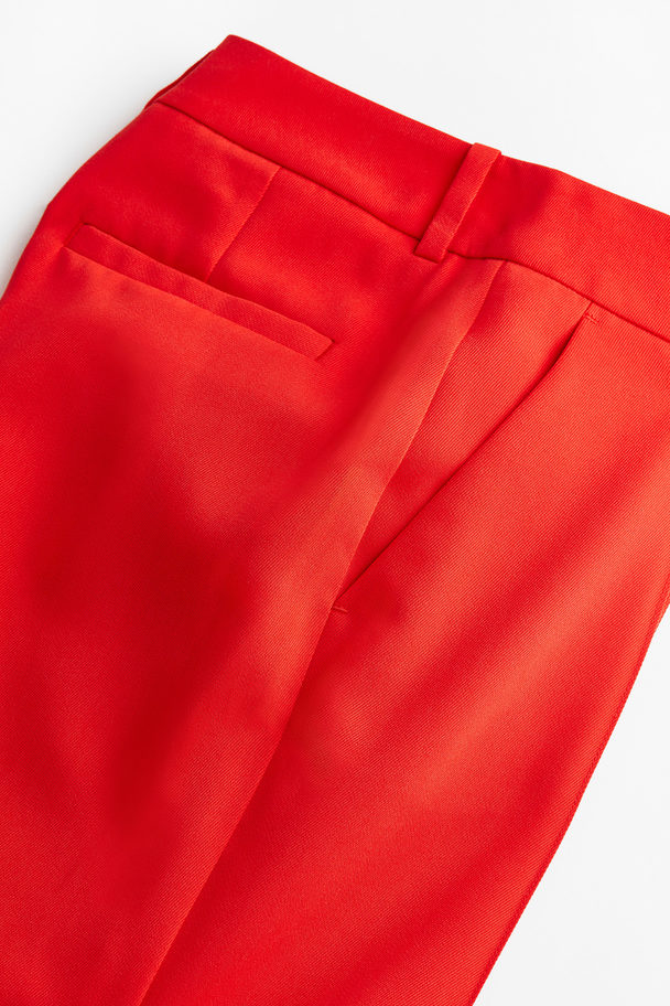 H&M Flared Tailored Trousers Red