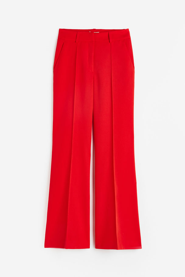 H&M Flared Tailored Trousers Red