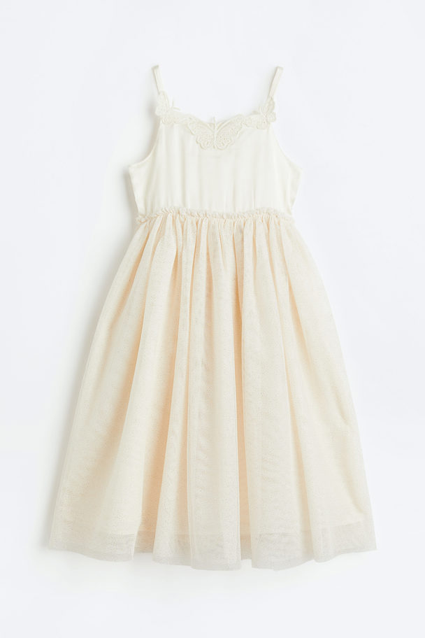 H&M Tulle Dress Cream/butterflies