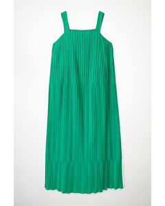 Pleated Dress Green