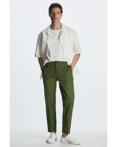 Regular-fit Contrast Stripe Trousers Green