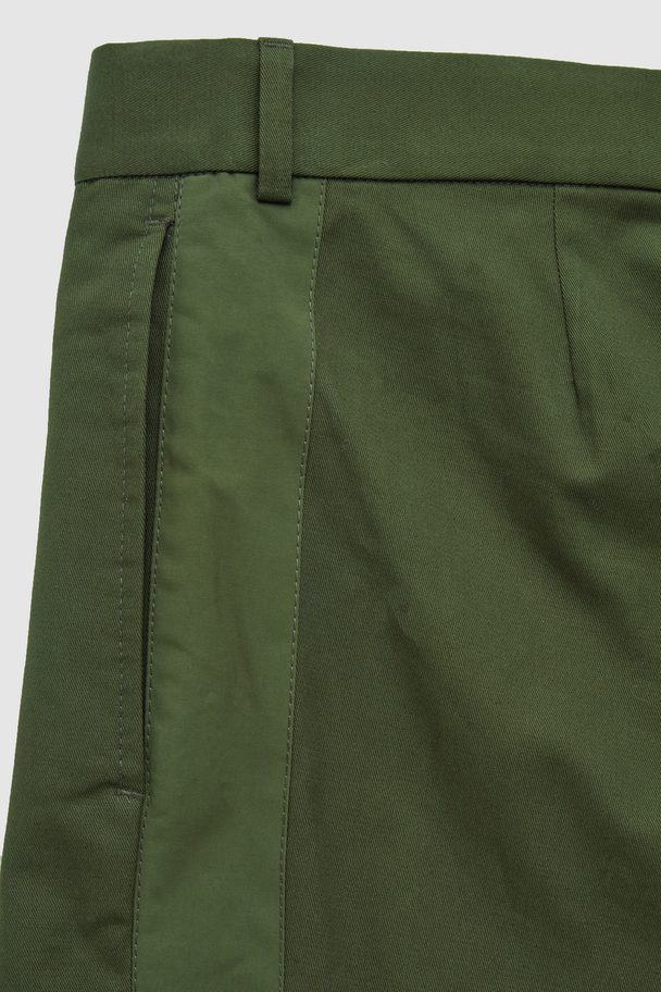 COS Regular-fit Contrast Stripe Trousers Green