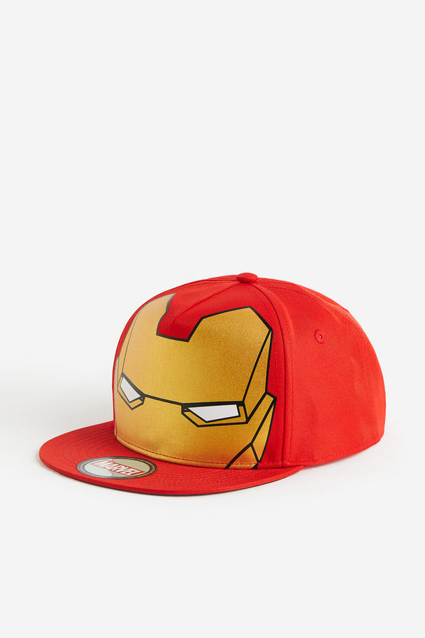 H&M Cap mit Motiv Rot/Iron Man