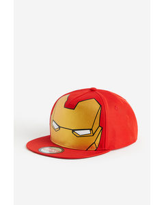 Cap mit Motiv Rot/Iron Man