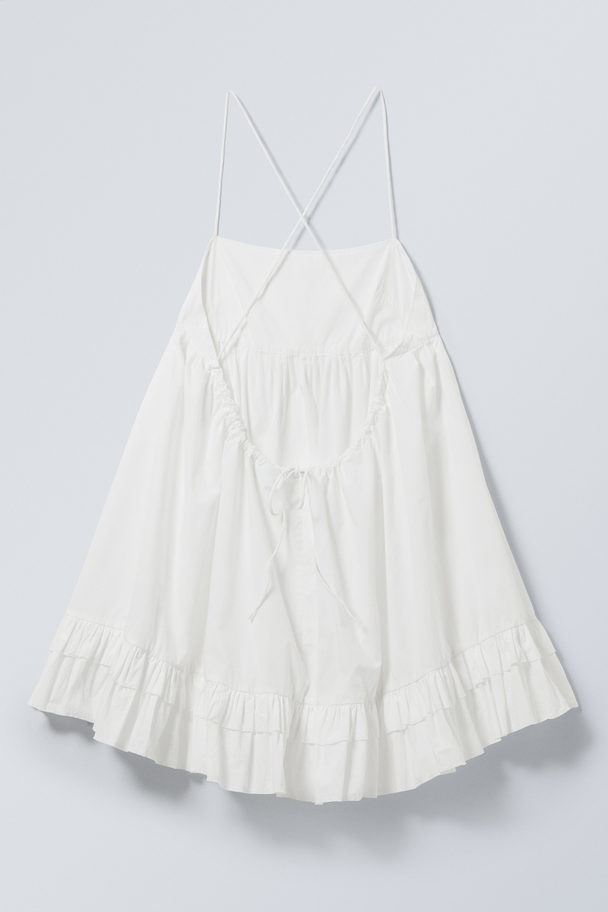 Weekday Mini Poplin Strap Dress White