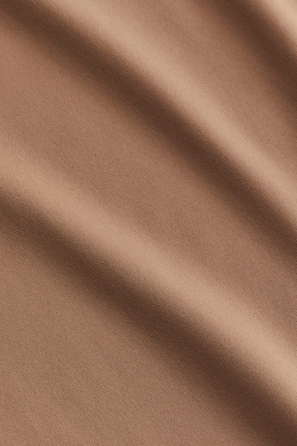 H&M T-shirtjurk Van Microvezel Donkerbeige