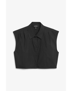 Cropped Sleeveless Shirt Black