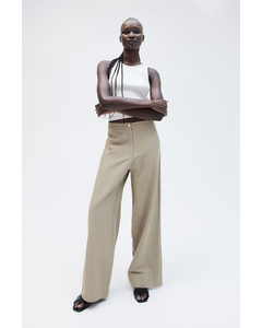 Linen-blend Trousers Beige