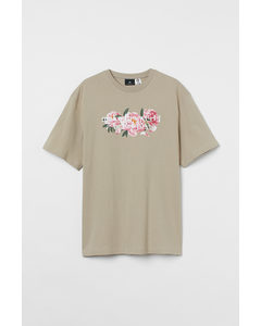 Relaxed Fit T-shirt I Bomull Beige