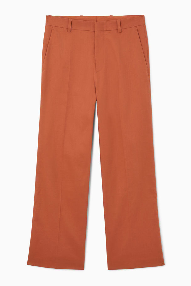 COS Wide-leg Trousers Terracotta