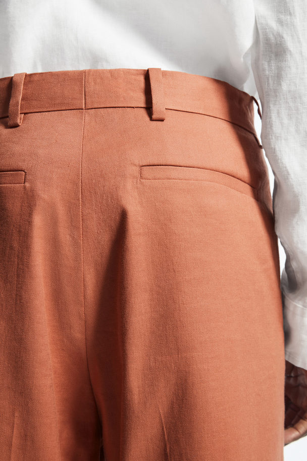 COS Wide-leg Trousers Terracotta