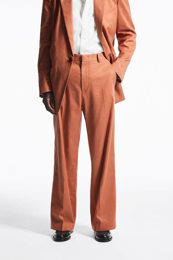 COS Wide-leg Trousers Terracotta