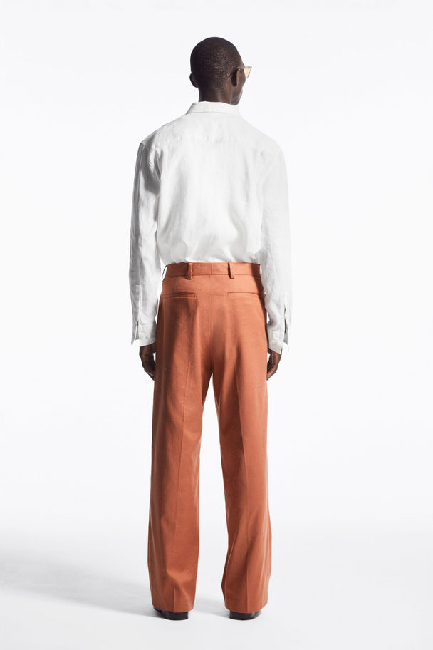 COS Wide-leg Trousers Terracotta