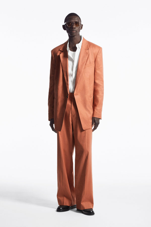 COS Wide-leg Trousers Terracotta