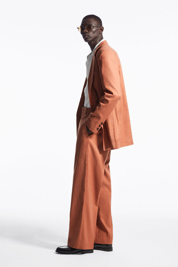 COS Wide-leg Trousers Terracotta