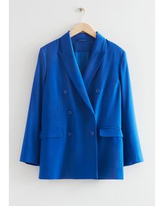 Double Breasted Blazer Blue