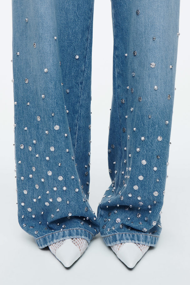 COS Embellished Jeans - Relaxed Mid Blue