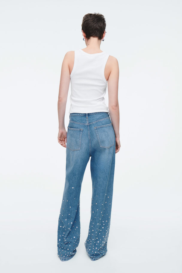 COS Embellished Jeans - Relaxed Mid Blue