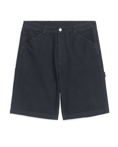 Utility-Shorts aus Baumwolle Dunkelblau
