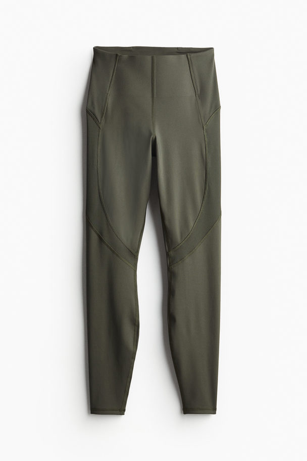 H&M DryMove™ Sportleggings Khakigrün