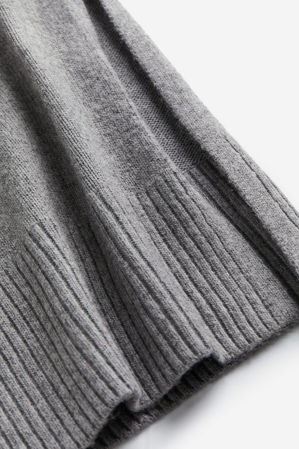 H&M Knitted Turtleneck Dress Grey Marl