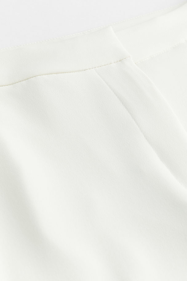 H&M Wide Trousers White