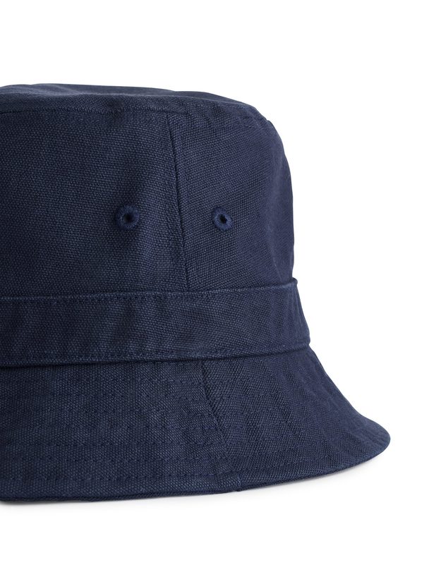 ARKET Hemp Bucket Hat Dark Blue
