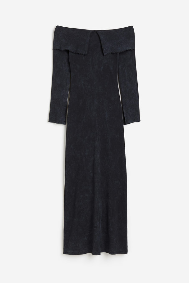 H&M Off-the-shoulder Bodycon Dress Black