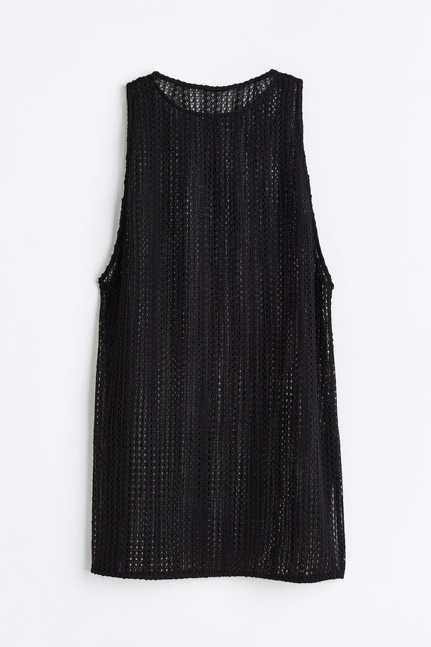 H&M Crochet-look Beach Dress Black