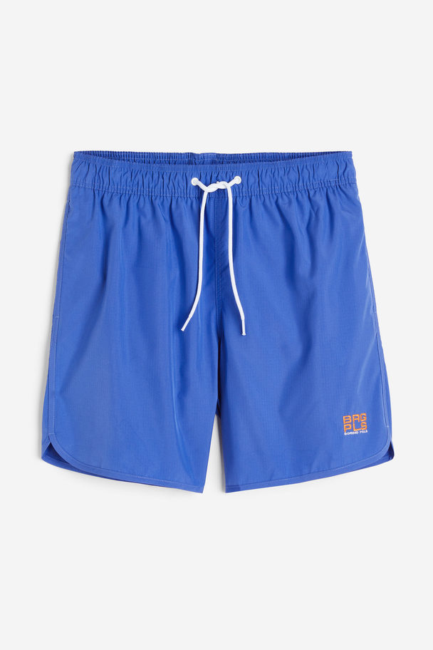 H&M Badeshorts mit Print Blau