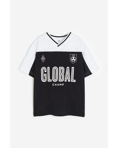 T-Shirt aus Mesh Schwarz/Global Champ