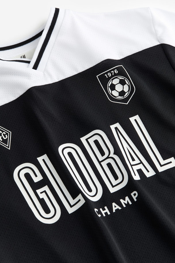 H&M T-shirt Van Mesh Zwart/global Champ