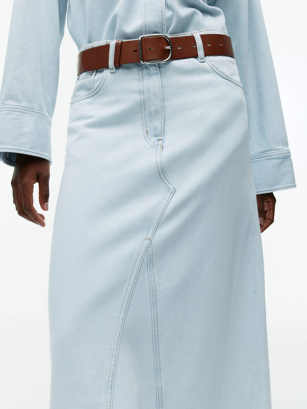 ARKET Maxi Denim Skirt Light Blue
