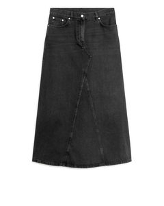 Maxi Denim Skirt Black