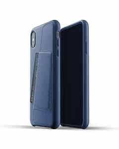 Full Leather Wallet Case For Iphone Xs Max - Monaco Blue
