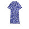 Short Fluted Dress Blue/pattern
