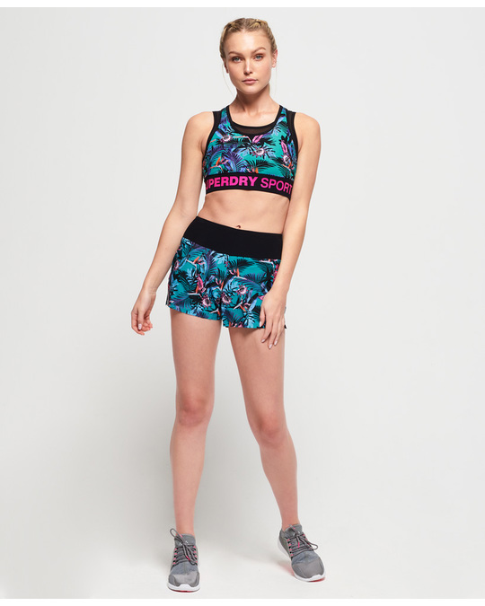 Superdry Active Loose Shorts Lucy Tropical Print