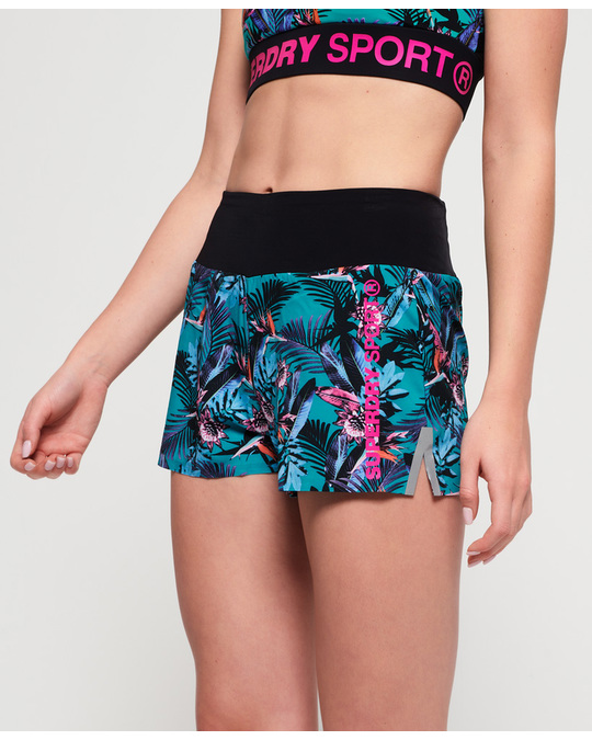 Superdry Active Loose Shorts Lucy Tropical Print