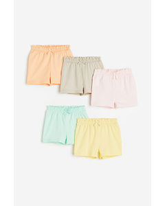 5-pack Cotton Jersey Shorts Light Yellow/light Orange