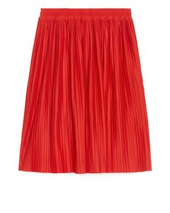Pleated Skirt Red